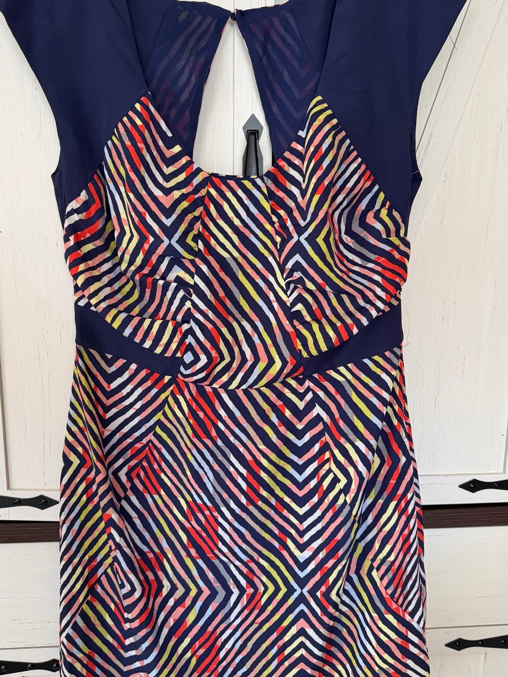 BCBG Generation Multicolor Geometric Print Dress – Size 10